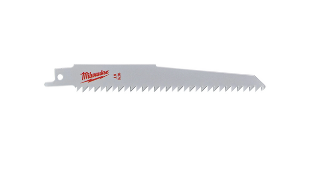 Milwaukee reciprozaagbladen Sawzall hout/kunststof 150mmx6Tpi 3 stuks  - 48001075