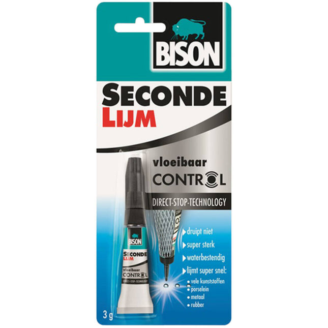Bison Secondelijm Vloeibaar Control 3 g - 7048128