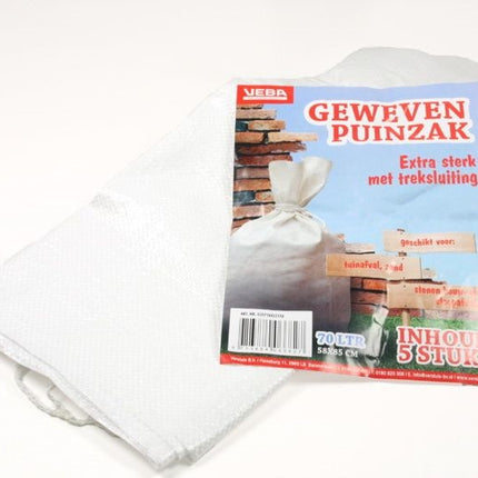 PUINZAKKEN / GROFVUILZAKKEN GEWEVEN 70L 5ST PAK