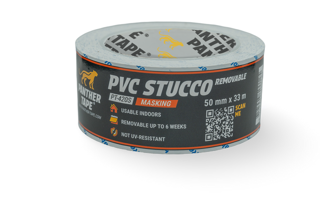 Panthertape 420S PVC Stucco verwijderbaar– 50mm x 33m