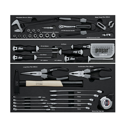 Polar gereedschapskoffer - 104 delig - 1093-0104