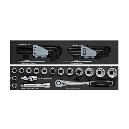 Polar gereedschapskoffer - 104 delig - 1093-0104