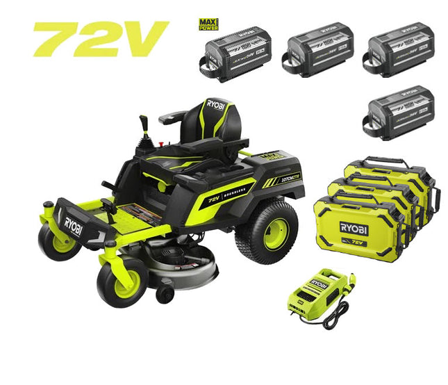 Ryobi RY72ZTRX107++ Zero-Turn zitmaaier 72V 107cm tot 12.000m2