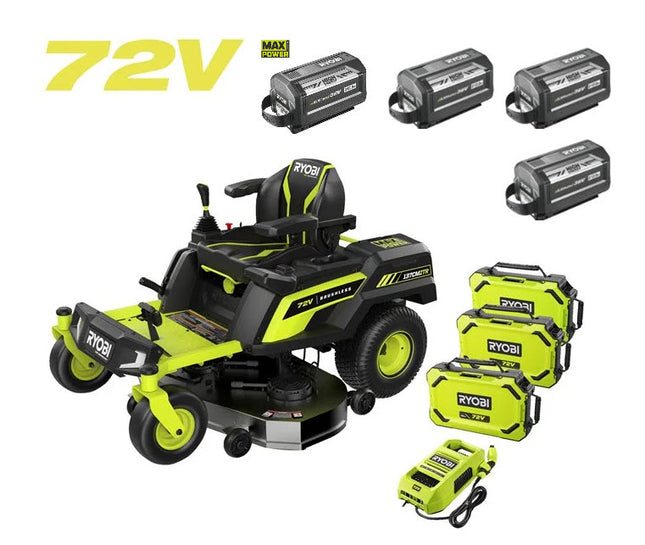 Ryobi RY72ZTRX137++ Zero-Turn zitmaaier 72V 137cm tot 16.000m2