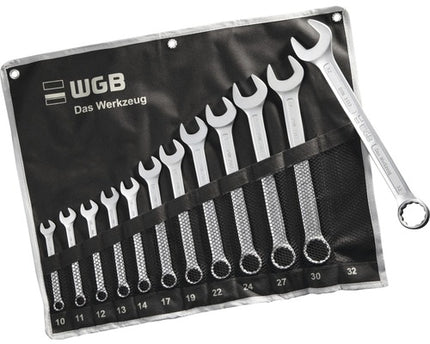 WGB 12-dlg steek ring sleutelset in roltas
