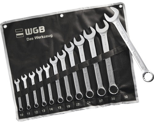 WGB 12-dlg steek ring sleutelset in roltas