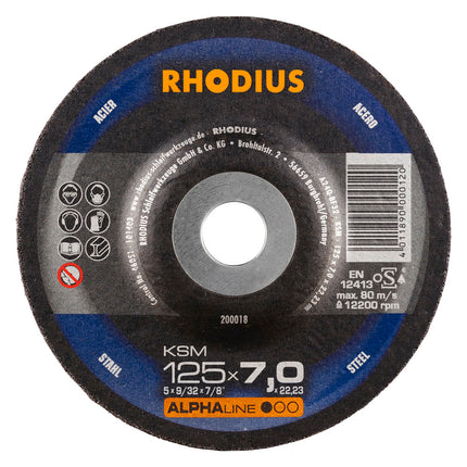 Rhodius KSM Afbraamschijf 125 x 7,0 x 22,23 Staal - 200008
