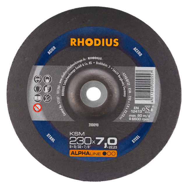 Rhodius KSM Afbraamschijf 230 x 7,0 x 22,23 Staal - 200090