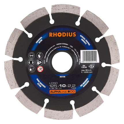 Rhodius LD50 Diamantdoorslijpschijf 125mm - 303186