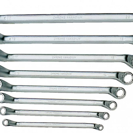 WGB 8-dlg ring sleutelset verdiept 6X7 t/m 20x22mm