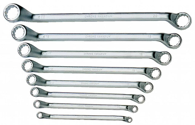 WGB 8-dlg ring sleutelset verdiept 6X7 t/m 20x22mm