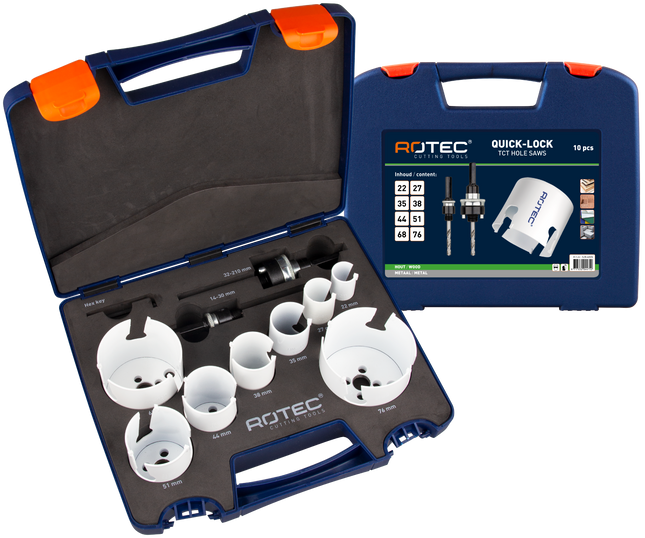 Rotec 528.4005 MP gatzagen set - Elektricien 10-dlg