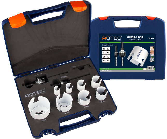 Rotec 528.4001 MP gatzagen set - Loodgieter 10-dlg