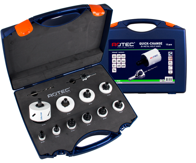 Rotec 527.5105 gatzagen set Quick-Change Elektricien 13-dlg
