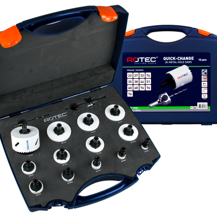 Rotec 527.5110 gatzagen set Quick-Change Allround 16-dlg