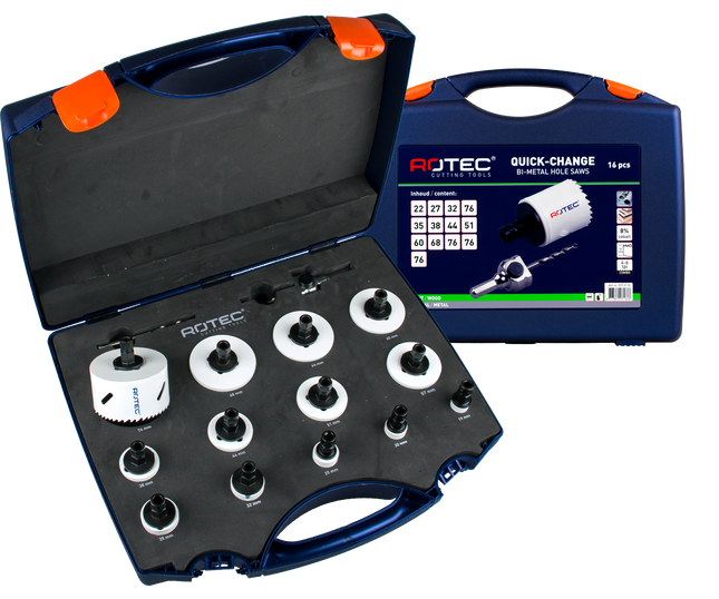 Rotec 527.5110 gatzagen set Quick-Change Allround 16-dlg
