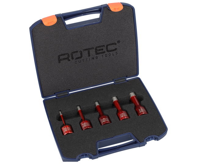 Rotec 757.9040 Diamantboorkronen set 5-dlg premium