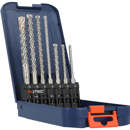 Rotec 900.1011K Hamerboren set 7-dlg SDS-plus Quattro-X