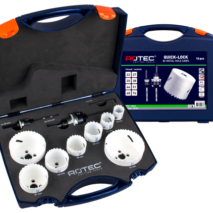 Rotec 527.4110 gatzagen set Elektricien 10-dlg