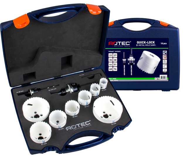 Rotec 527.4110 gatzagen set Elektricien 10-dlg