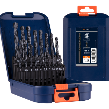 Rotec Spiraalborenset 19 delig type '100' in ABS-cassette - 900.0019K