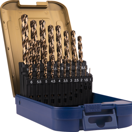 Rotec Spiraalborenset 19 delig type '110' in ABS-cassette - 900.0023A