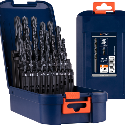 Rotec Spiraalborenset 25 delig type '100' in ABS-cassette - 900.0025K