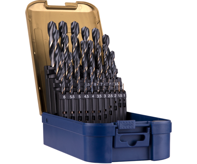 Rotec Spiraalborenset 25 delig type '101' in ABS-cassette - 900.0030