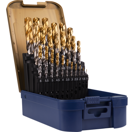 Rotec Spiraalborenset 25 delig type '102T' in ABS-cassette - 900.0028T