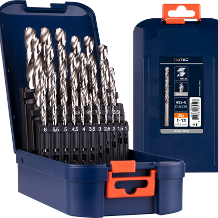 Rotec Spiraalborenset 25 delig type '105' in ABS-cassette - 900.0026K