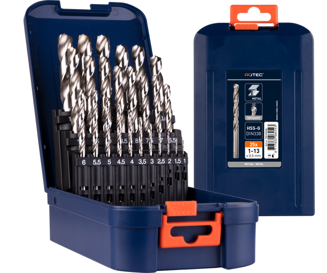 Rotec Spiraalborenset 25 delig type '105' in ABS-cassette - 900.0026K