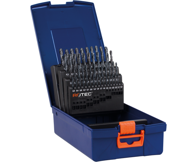 Rotec Spiraalborenset 50 delig type '100' in ABS-cassette - 900.0035
