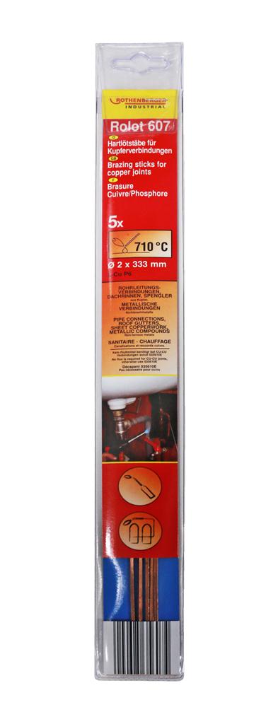 Rothenberger Rolot 607 koperhardsoldeer, 5 st.