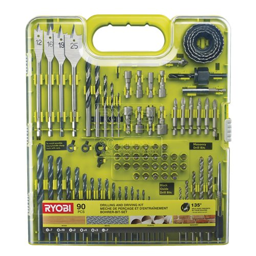 Ryobi 90-delige Boor- en schroevendraaierset RAKDD90