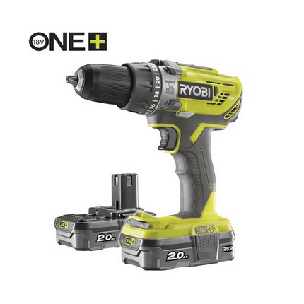 Ryobi R18PD3-220S Klopboormachine- 18V Accu (2x 2,0Ah)- 5133003342