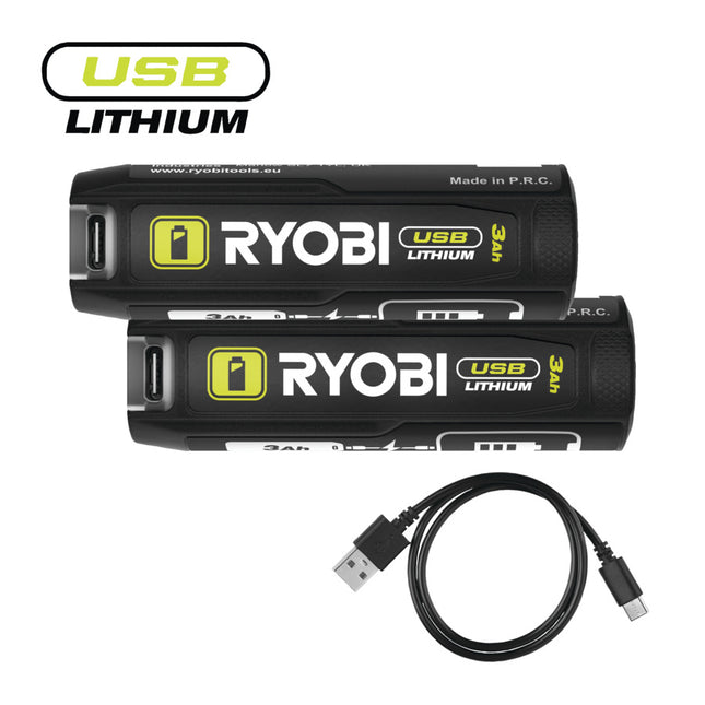Ryobi RB4L30X2 4V 3,0 Ah Accu en Powerbank USB Lithium - 5133006547