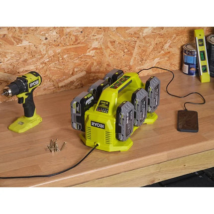 Ryobi RC18640 6-poorts lader 18V ONE+ - 5133005805
