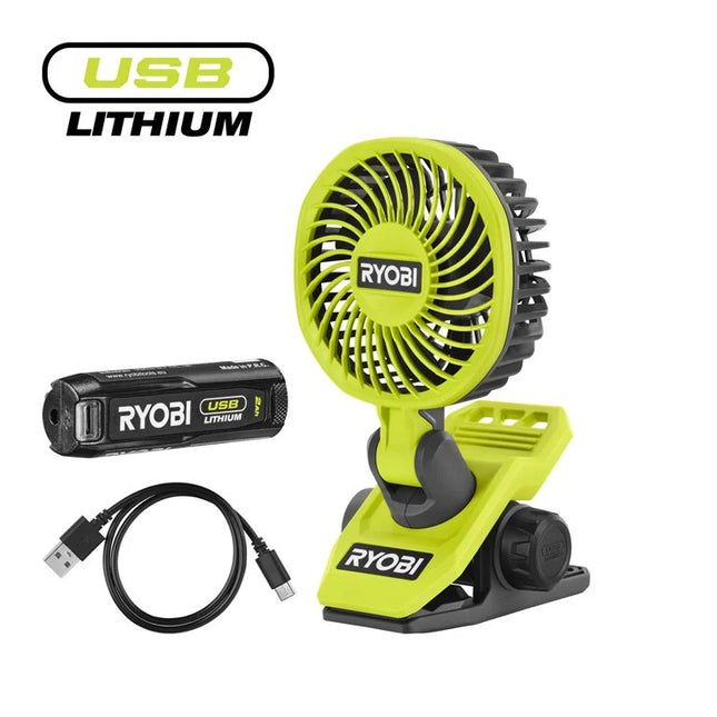 Ryobi RCF4-120G Klemventilator USB Lithium 4V Accu - 5133006143