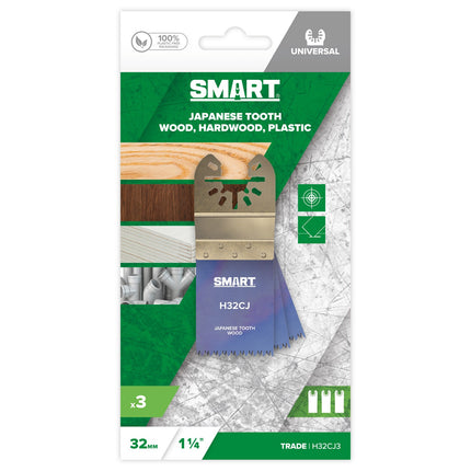SMART Universeel 32mm Japanese Tooth Blade 3st - H32CJ3