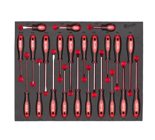 Milwaukee Tri-Lobe schroevendraaier Foam Inlay 23-delig