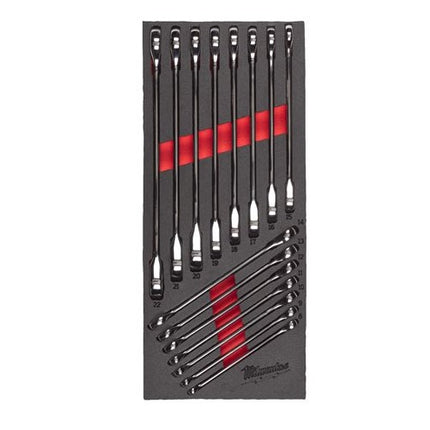 Milwaukee MAX BITE™ Ratel Combinatiesleutel Set Foam Inlay 15-delig
