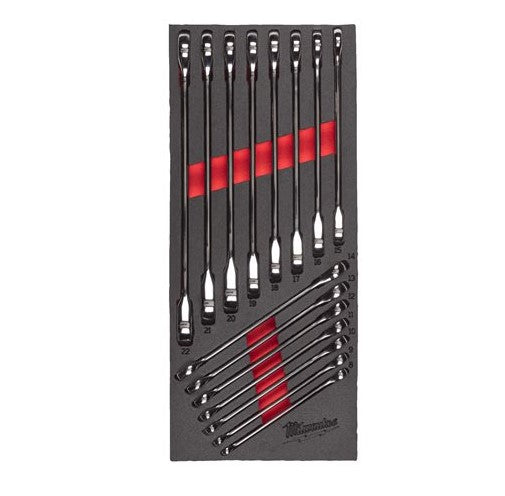 Milwaukee MAX BITE™ Ratel Combinatiesleutel Set Foam Inlay 15-delig