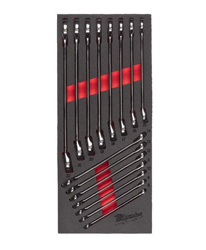 Milwaukee MAX BITE™ Combinatiesleutel Set Foam Inlay 15-delig