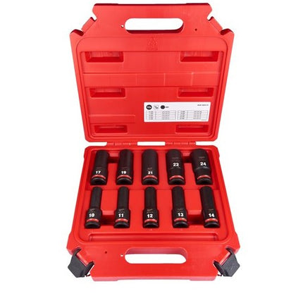 Milwaukee 1/2 impact socket set deep-10pc- 4932480457