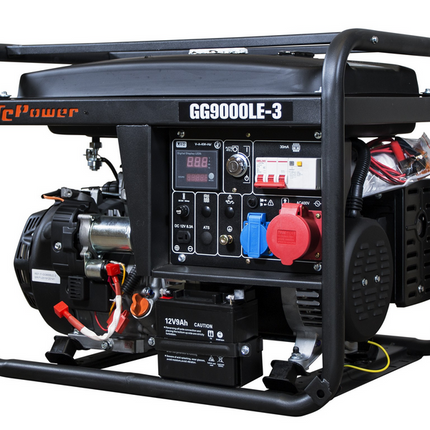ITCPOWER GG9000LE-3 benzine aggregaat 7500W 400V/230V