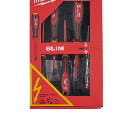Milwaukee schroevendraaierset VDE Tri-Lobe 5 delig - 4932478737 +gratis spanningstester