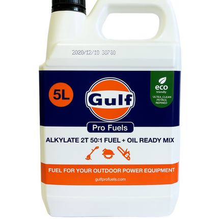 Gulf Pro Fuel 2T alkylaatbenzine 5 liter voor tweetaktmotoren