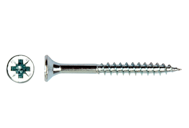 Pgb-fasteners spaanplaatschroef VZK-Z 6,0x150 deeldraad Zn PZ 3 -100st.