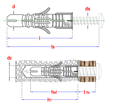 Pgb-fasteners nylon multifunc.plug "BP" 8x40 - 100st.