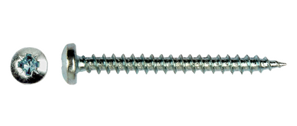 Pgb-fasteners spaanplaatschroef PH-T 4,0x40 voldraad Zn PZ2 - 200st.